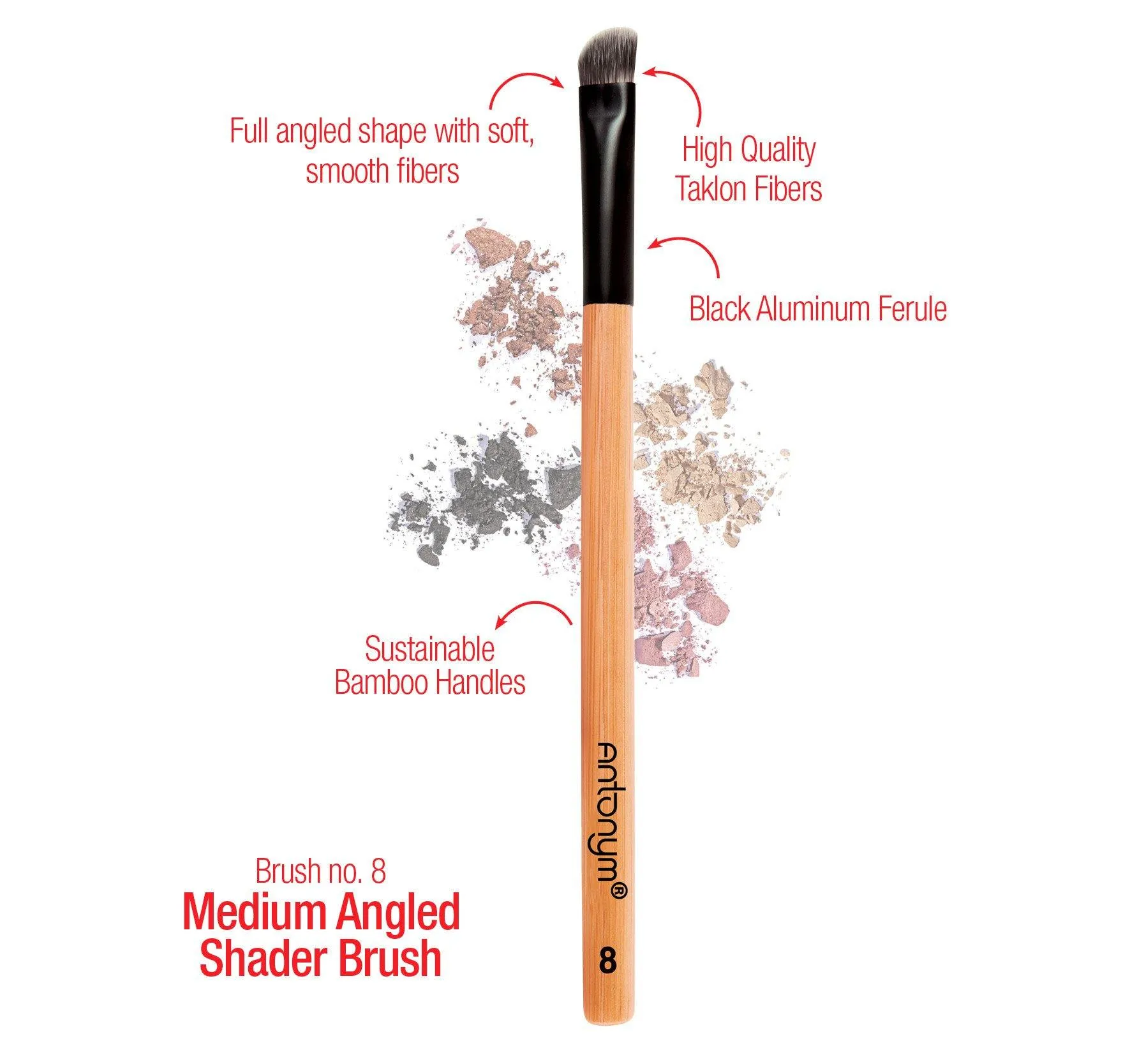 Medium Angled Eye Shading Brush #8