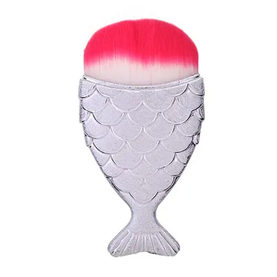 Mermaid Fish Makeup Brush Beauty Powder Foundation Contour Brushes Foundation Powder Blush colorful mermaid makeup brushes