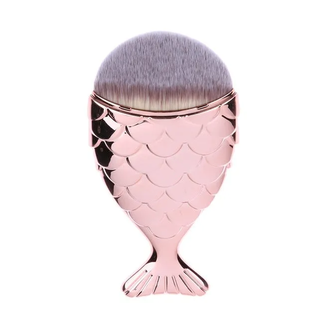 Mermaid Fish Makeup Brush Beauty Powder Foundation Contour Brushes Foundation Powder Blush colorful mermaid makeup brushes