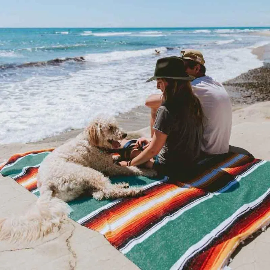 Mexican Diamond Blanket - Teal