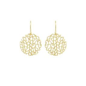 Mini Coral Disc Earrings