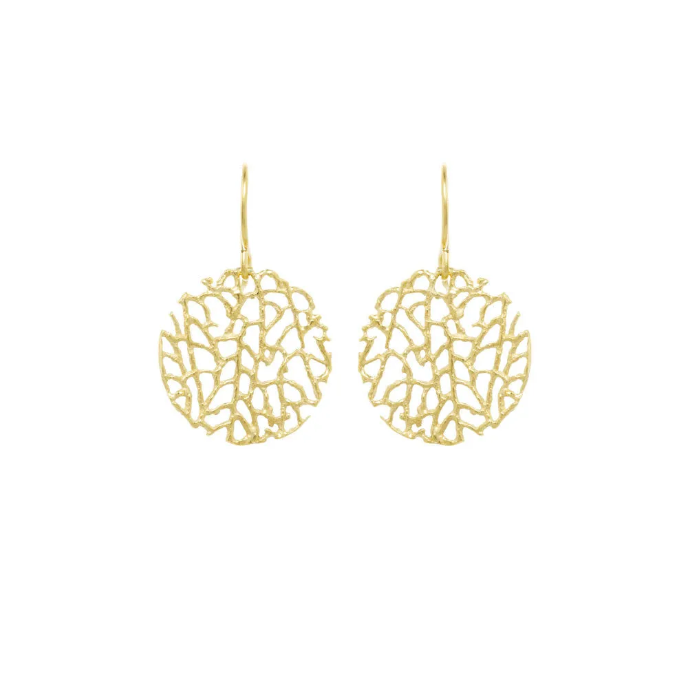 Mini Coral Disc Earrings