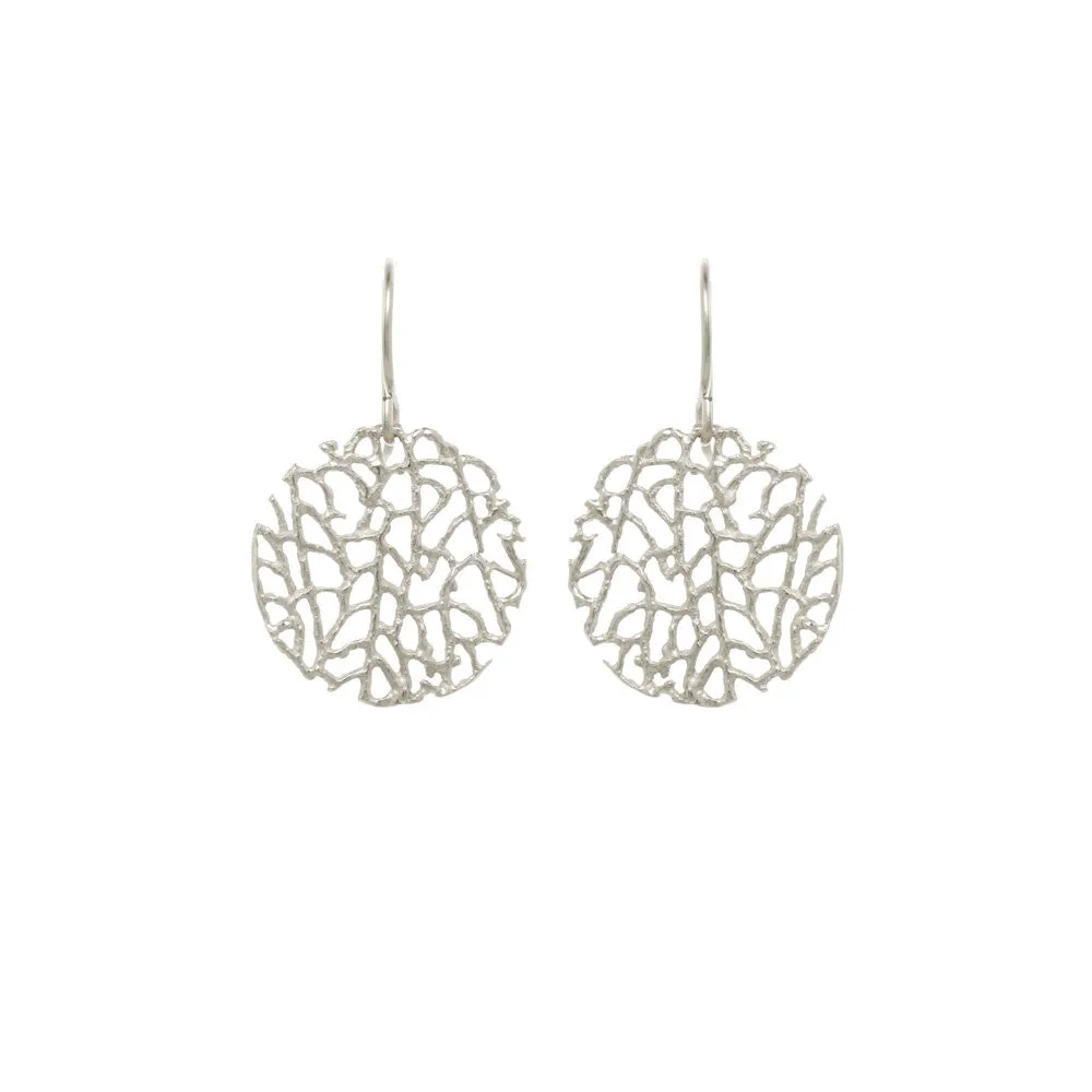 Mini Coral Disc Earrings