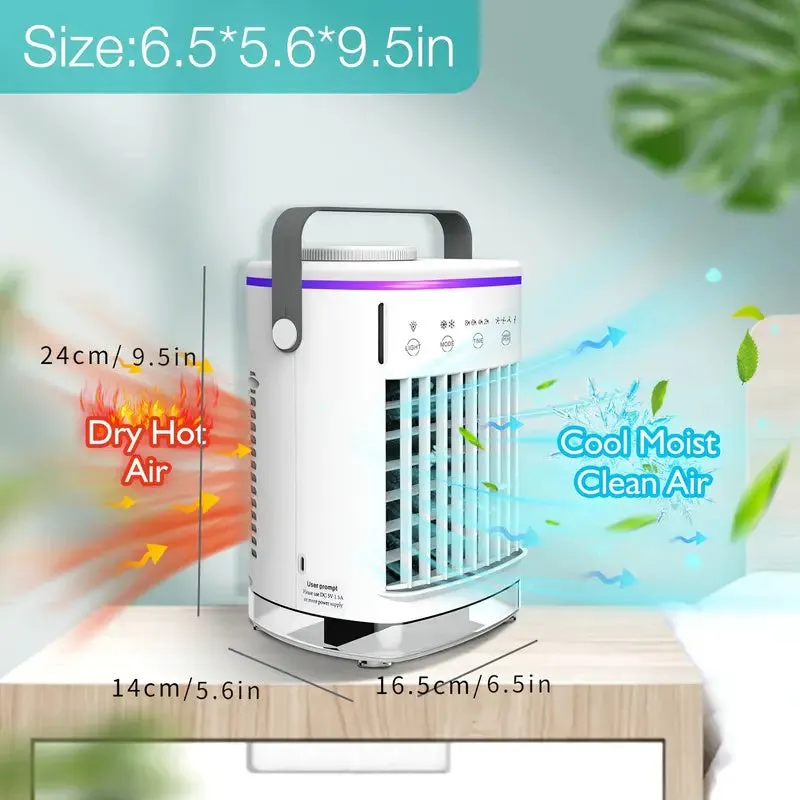 Mini Portable Air Conditioner 4 Speed Cooling Fan USB Plug -k