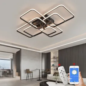 Modern Art Shapes Smart Home LED Chandelier