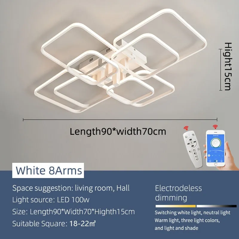 Modern Art Shapes Smart Home LED Chandelier