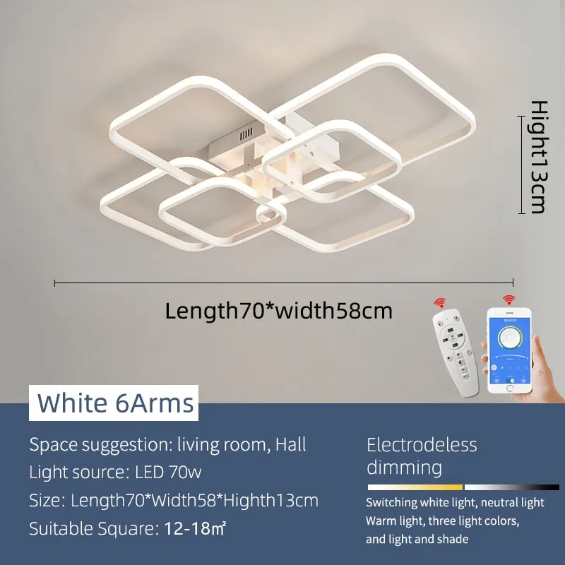 Modern Art Shapes Smart Home LED Chandelier