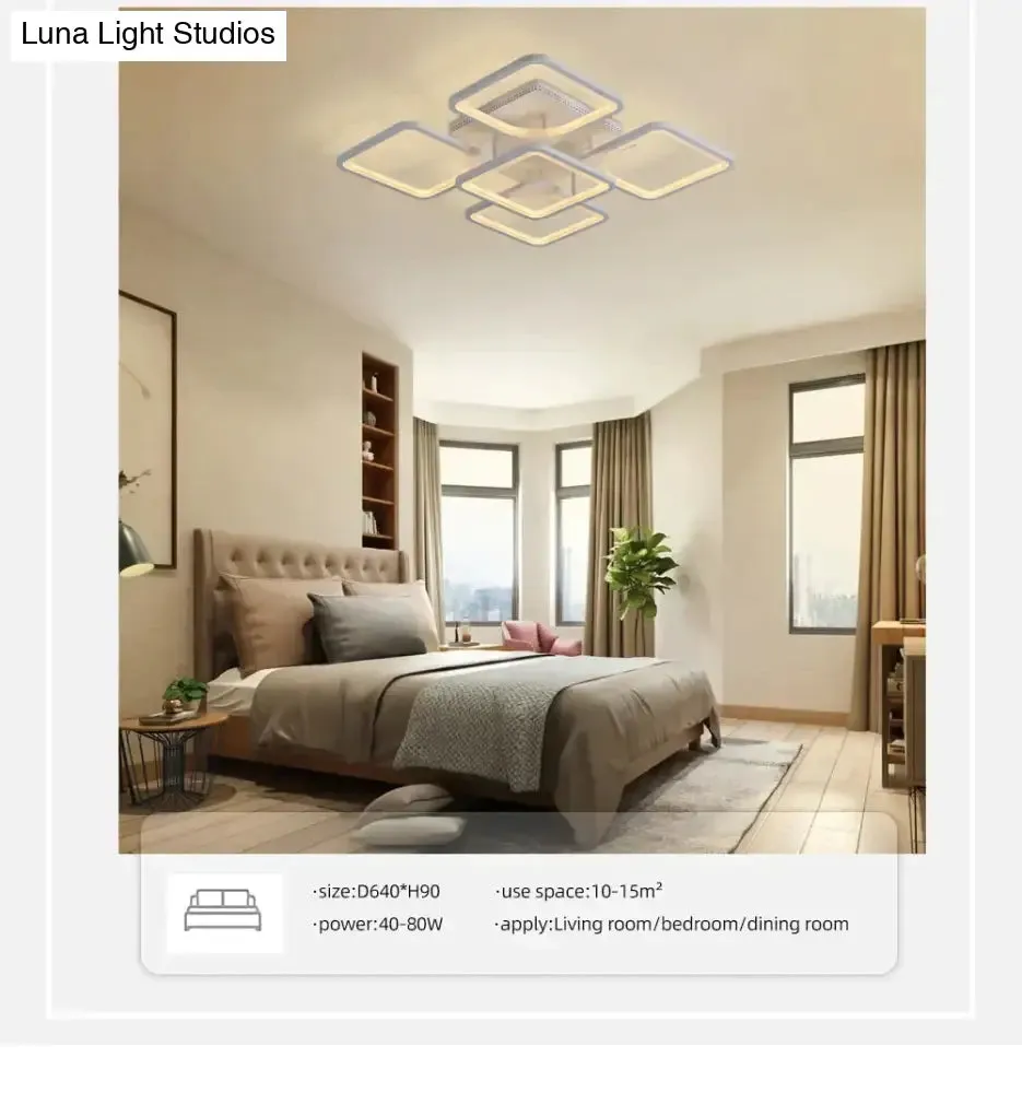 Modern LED Ceiling Lights Dimmable Lamp With APP Remote Control For Living Room Bedroom Home Decorative Fixture