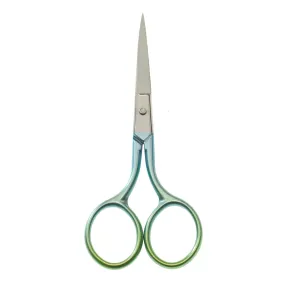 Motanar Multicolor Professional Grooming Scissors for Personal Care Facial Hair Removal and Ear Nose Eyebrow Trimming Stainless Steel Fine Straight Tip Scissors 3.9 Inch (Green)