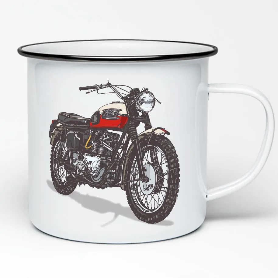 MOTORBIKE ENAMEL MUG