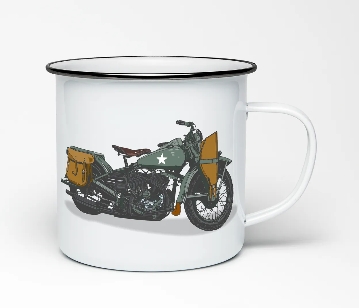 MOTORBIKE ENAMEL MUG