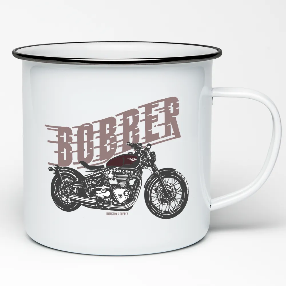 MOTORBIKE ENAMEL MUG