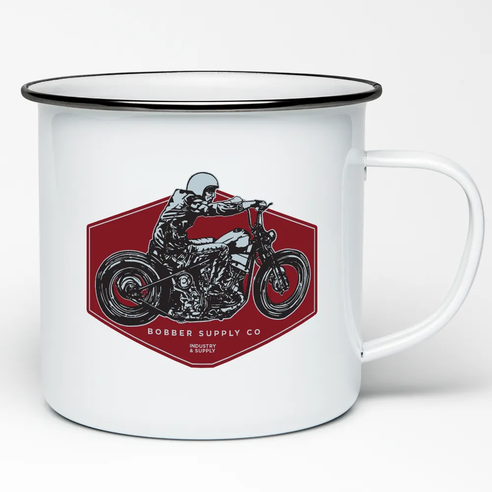 MOTORBIKE ENAMEL MUG