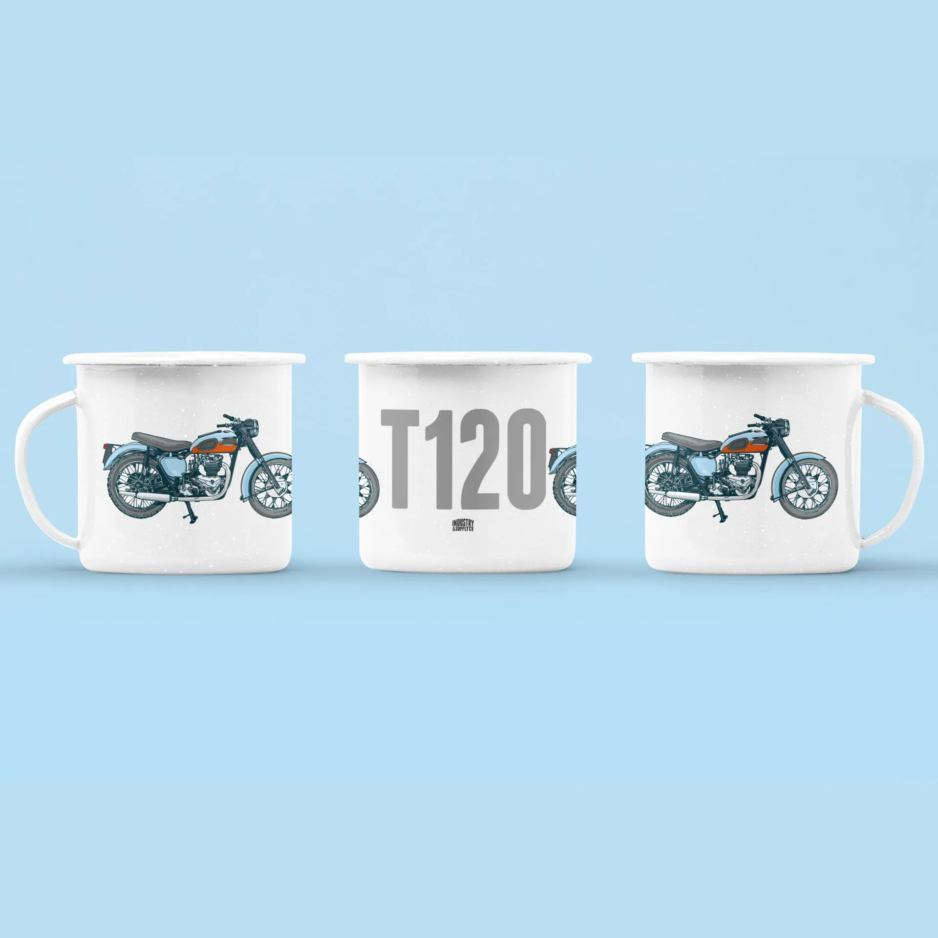 MOTORBIKE ENAMEL MUG