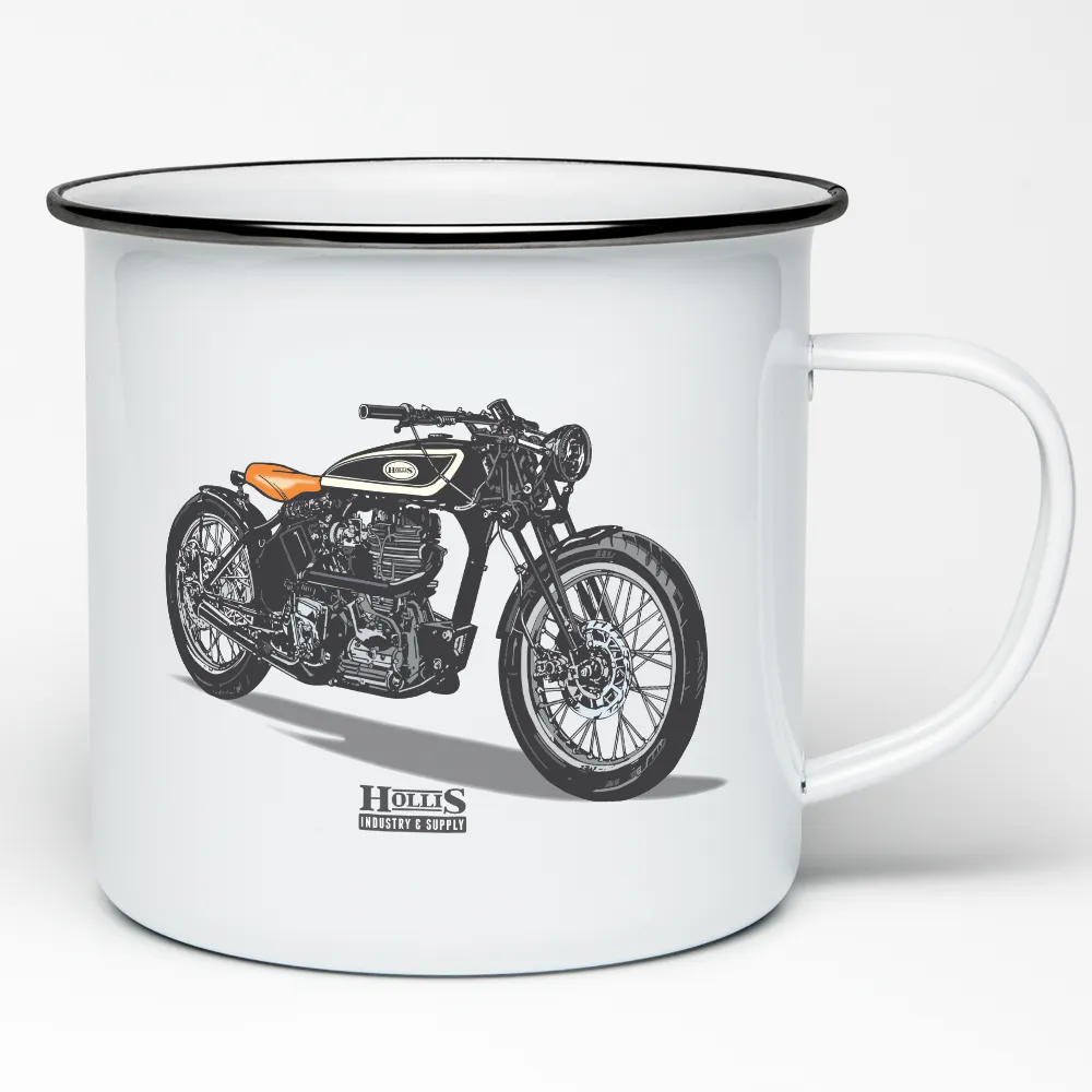 MOTORBIKE ENAMEL MUG