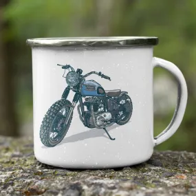 MOTORBIKE ENAMEL MUG