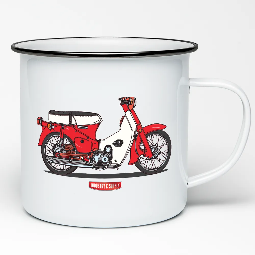 MOTORBIKE ENAMEL MUG