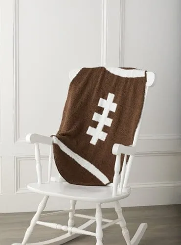 Mud Pie Chenille Football Blanket