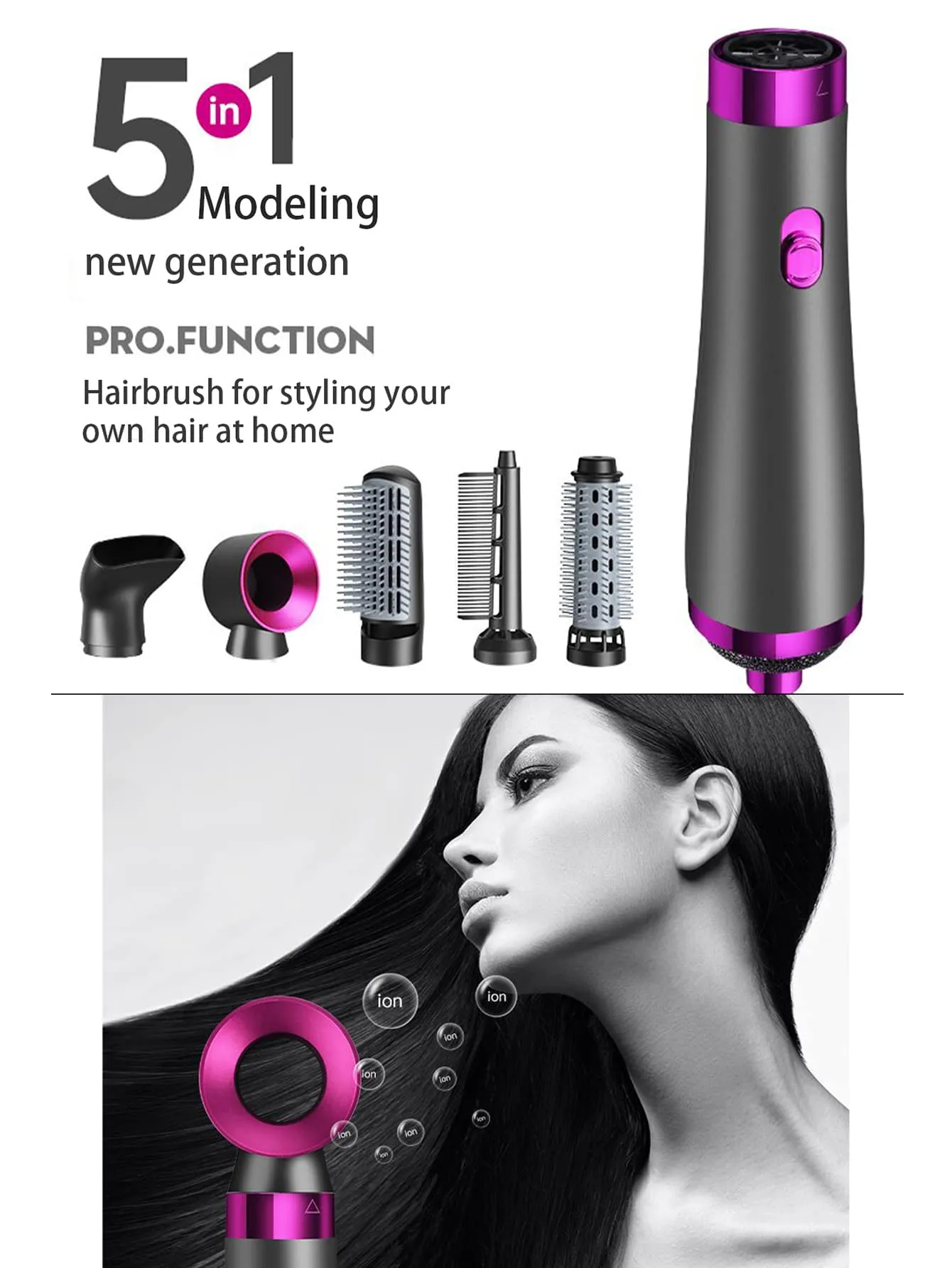 Multifunctional Hair Dryer Brush Softness And Control Lightweight