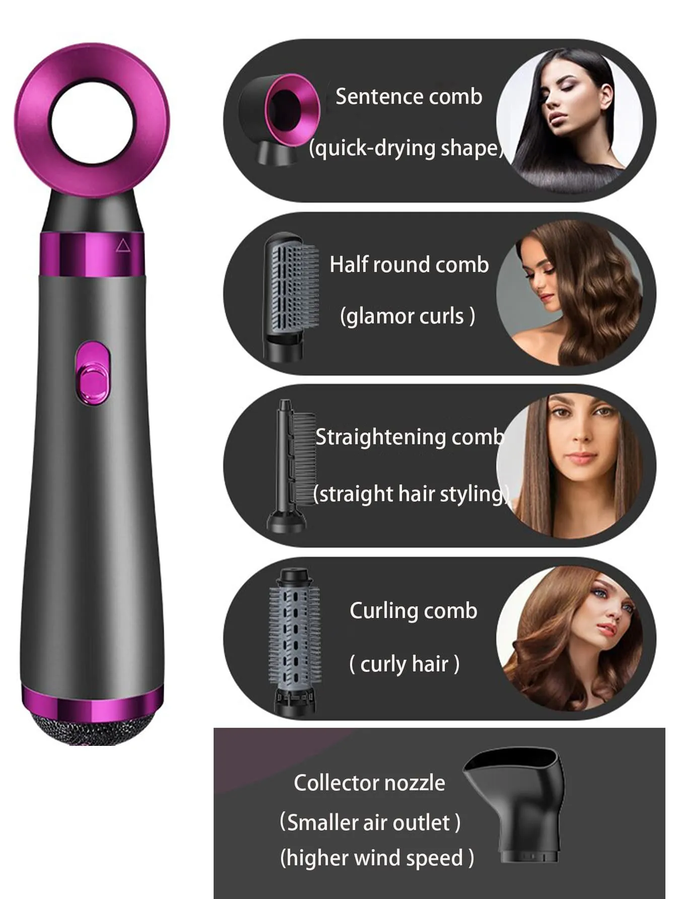 Multifunctional Hair Dryer Brush Softness And Control Lightweight