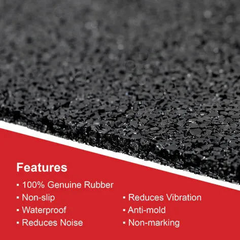 Muti Purpose Washing Machine | Tumble Dryer Anti-Vibration Rubber Mat 600mm x 600mm x 6mm Black