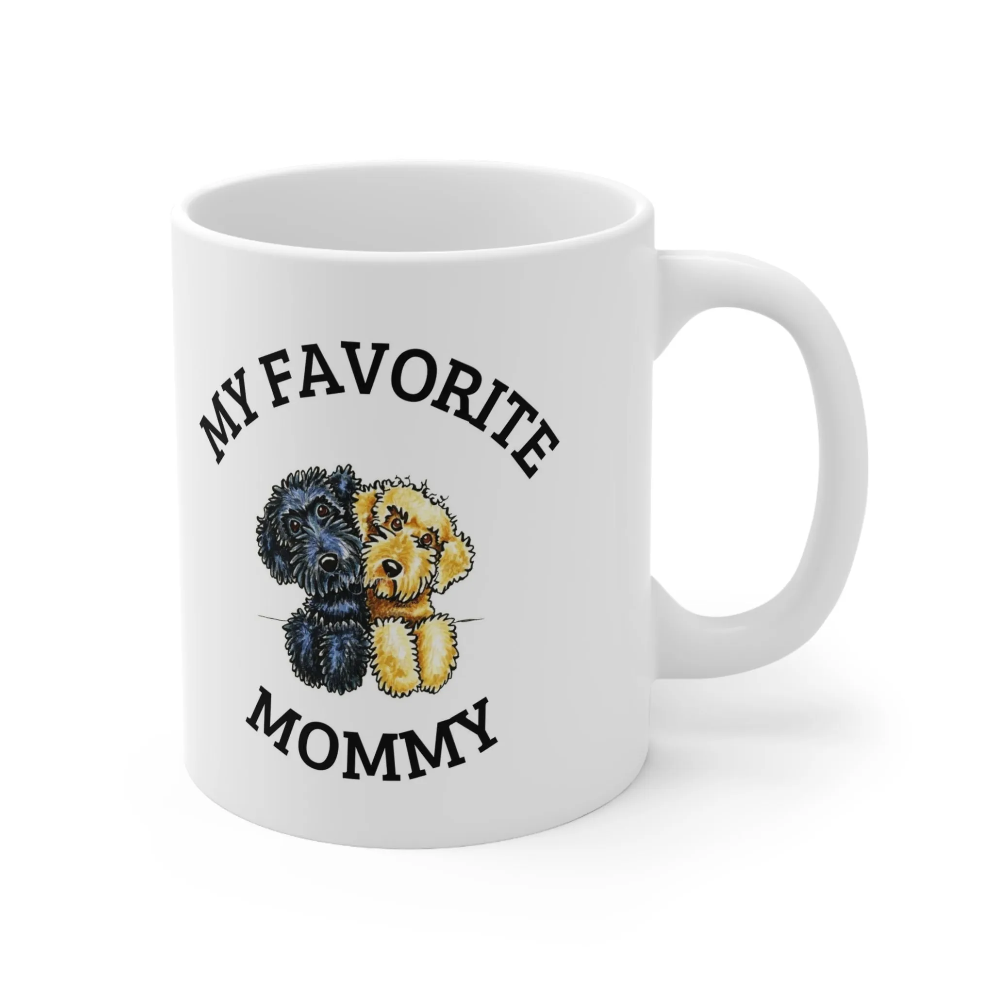 My Favorite Mommy Custom Dog Ceramic Mug 11oz Gift for Her, Dog Lover, Pet Owner, Dog Mom Gifts