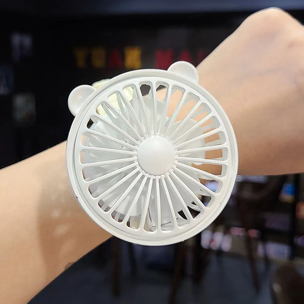 (NET) Small Portable Electric Wrist Fan Watch Creative Bracelet