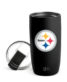 NFL Voyager Tumbler with Clear Flip Lid & Straw