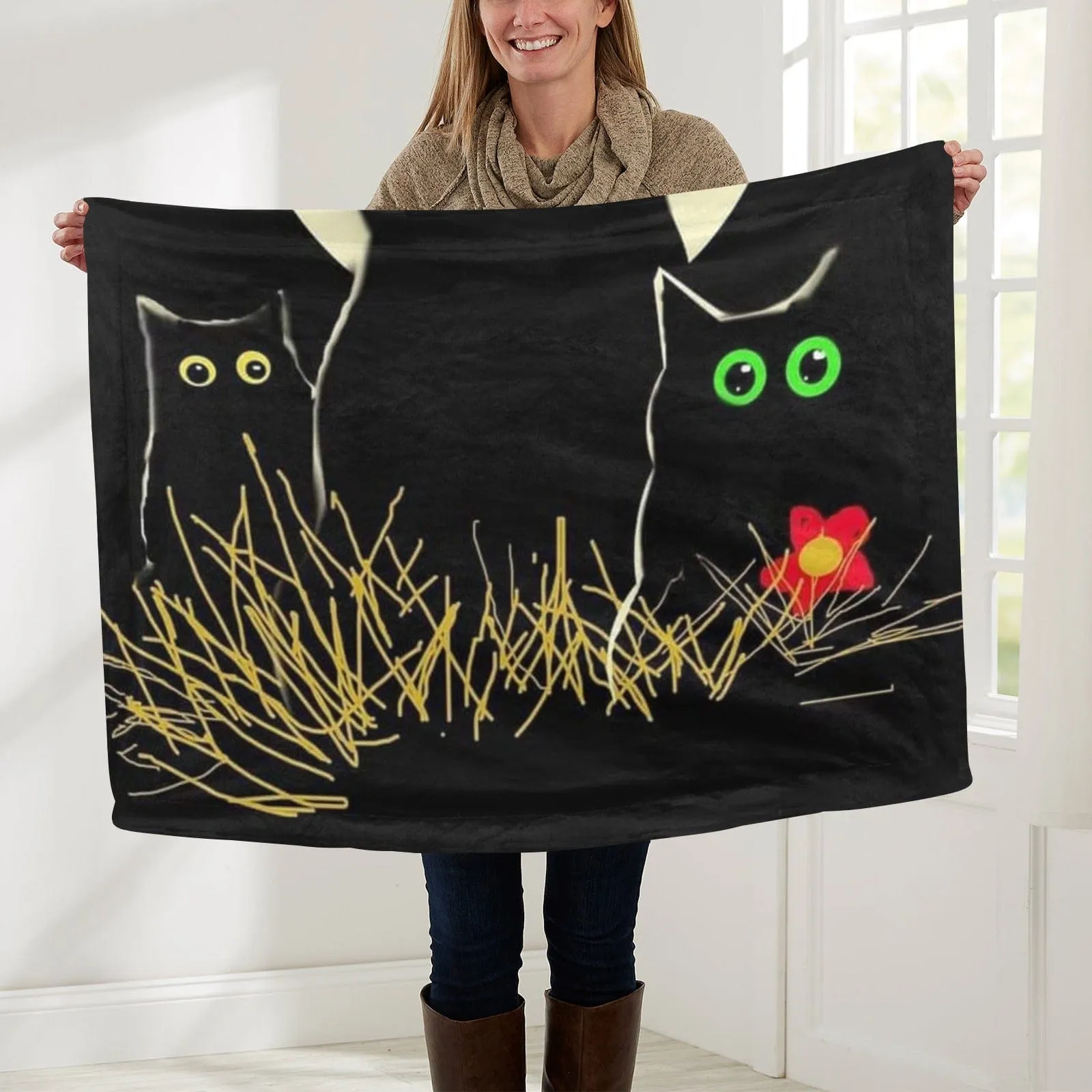 Night Cats Baby Blanket