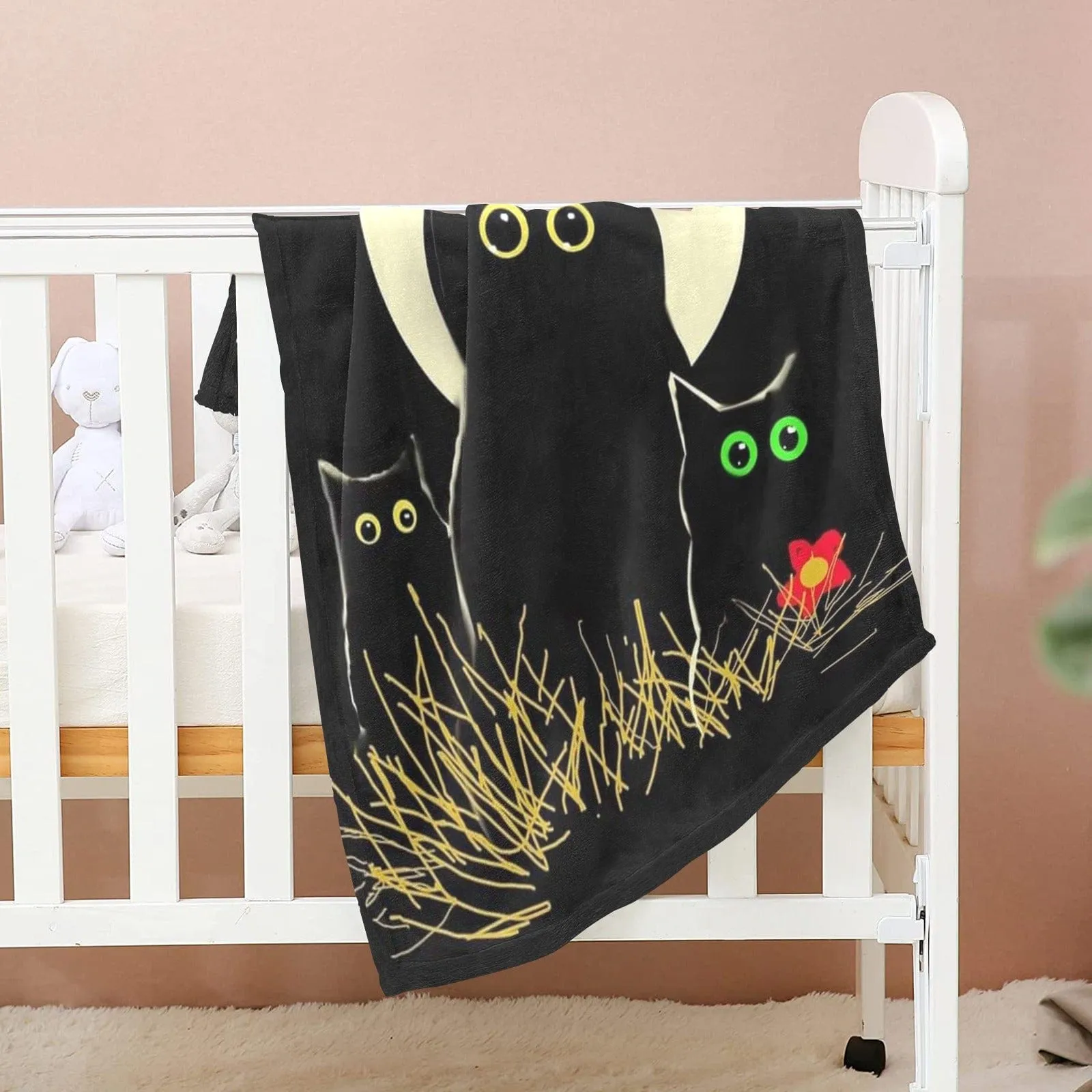 Night Cats Baby Blanket