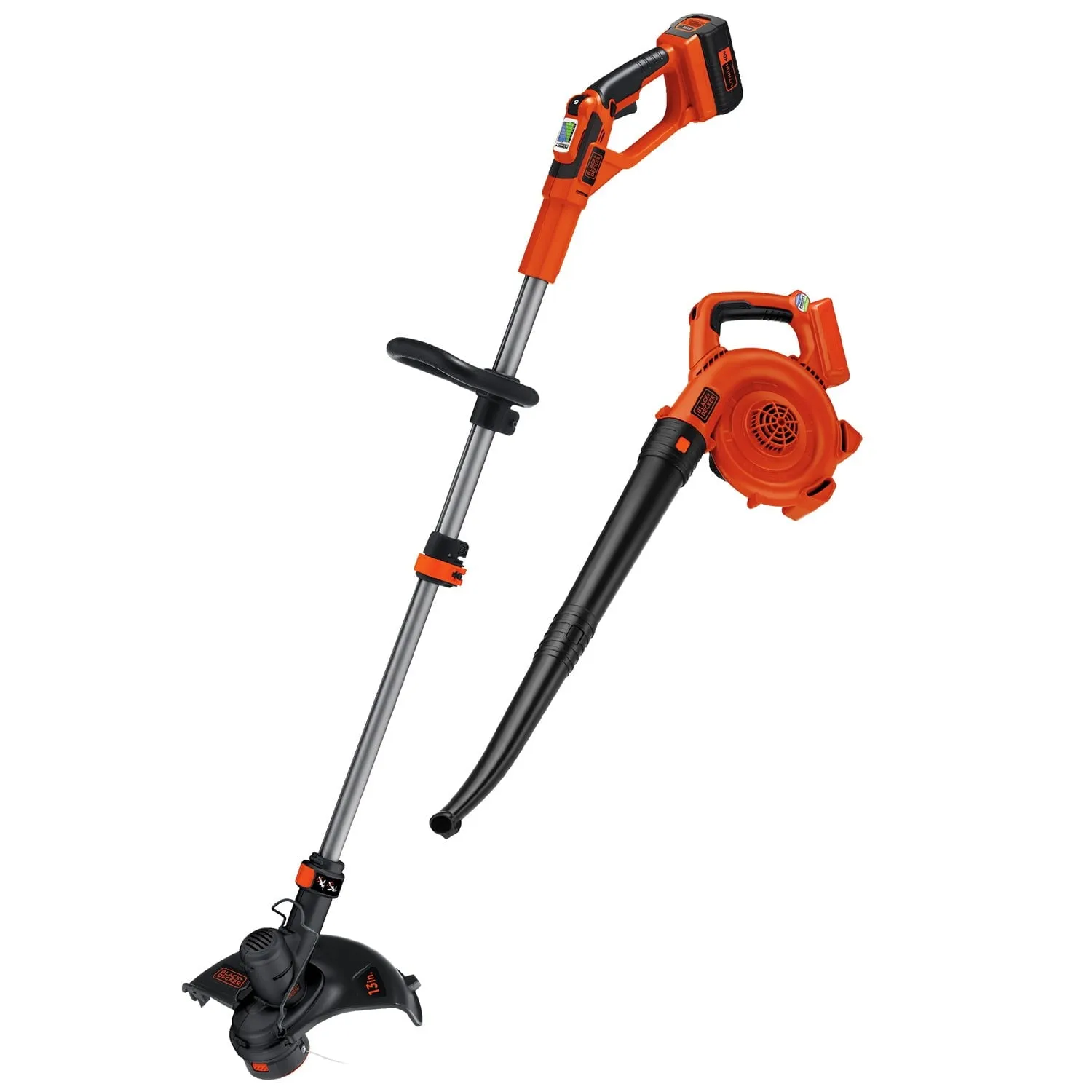 Open Box -  BLACK DECKER 40V Lithium String Trimmer/Sweeper Combo Orange