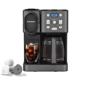 Open Box - Cuisinart 12 Cup Coffee Maker and Single-Serve Brewer - Black Stainless Steel - SS-16BKS