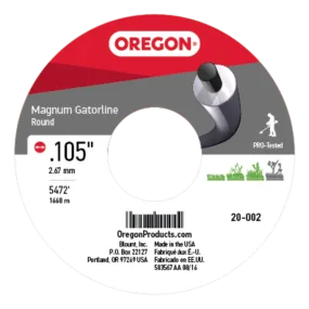 Oregon Trimmer Line - 20-002 - Magnum Gatorline - Round - .105" Gauge, 24 lb. Spool, 5472 Feet