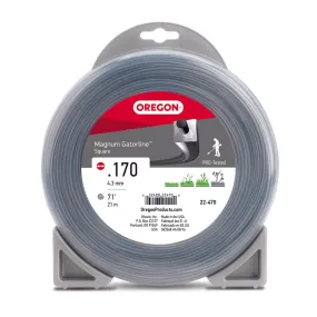 Oregon Trimmer Line - 22-470 - Magnum Gatorline - Square - .170" Gauge, 1 lb. Donut, 72 Feet