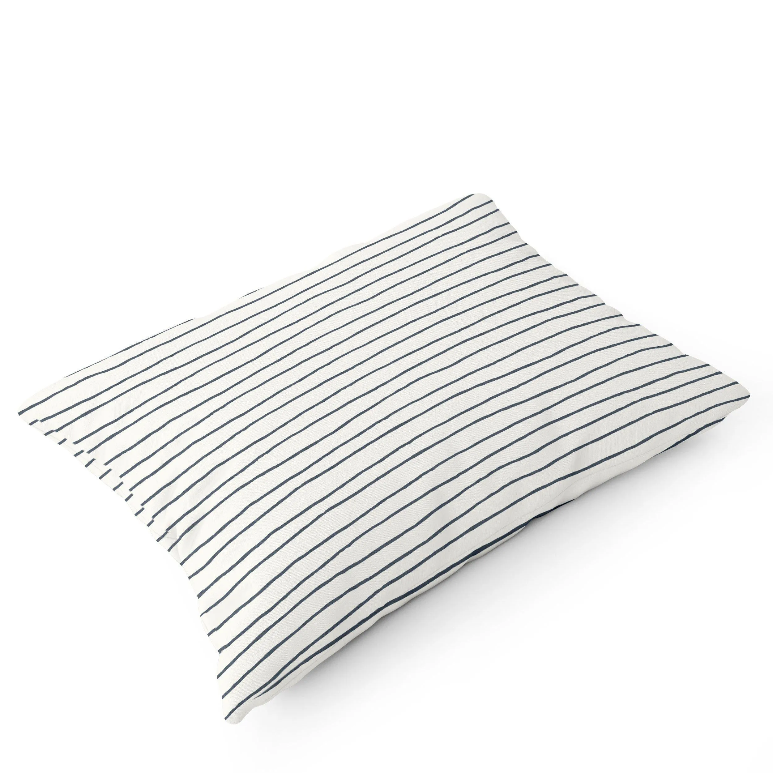 Organic Cotton Toddler Pillowcase - Cobi Blue Stripes