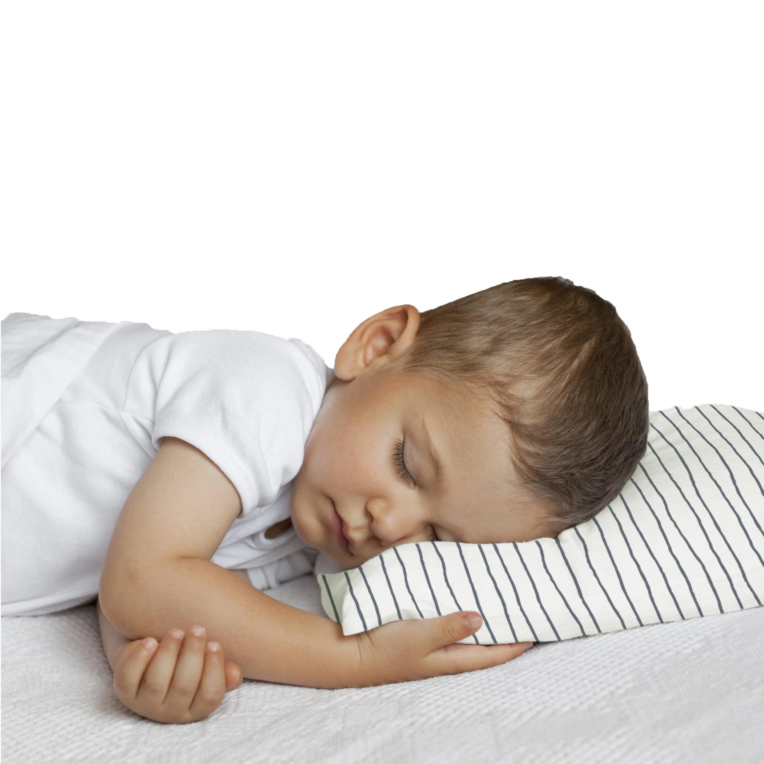 Organic Cotton Toddler Pillowcase - Cobi Blue Stripes