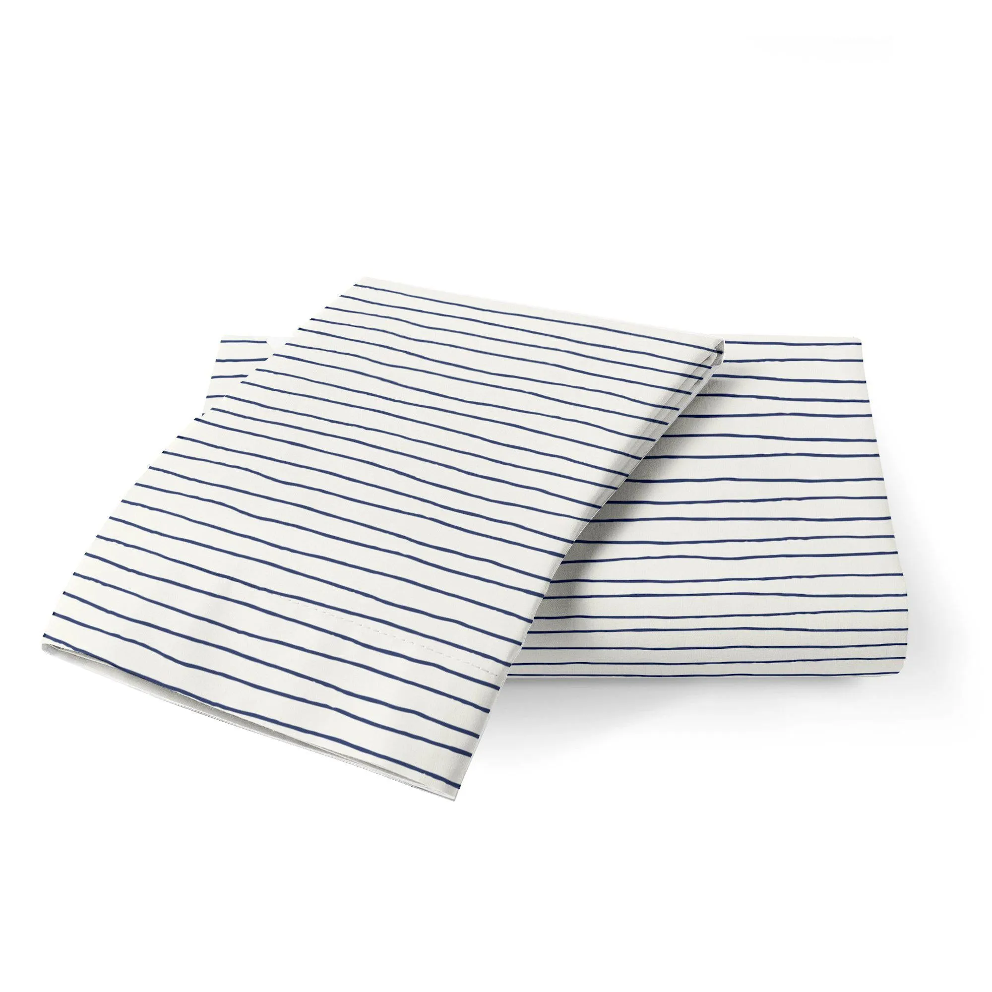 Organic Cotton Toddler Pillowcase - Cobi Blue Stripes