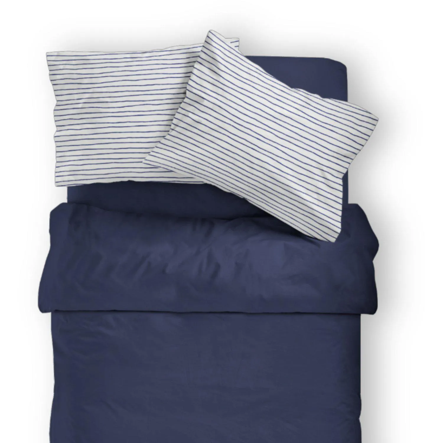 Organic Cotton Toddler Pillowcase - Cobi Blue Stripes