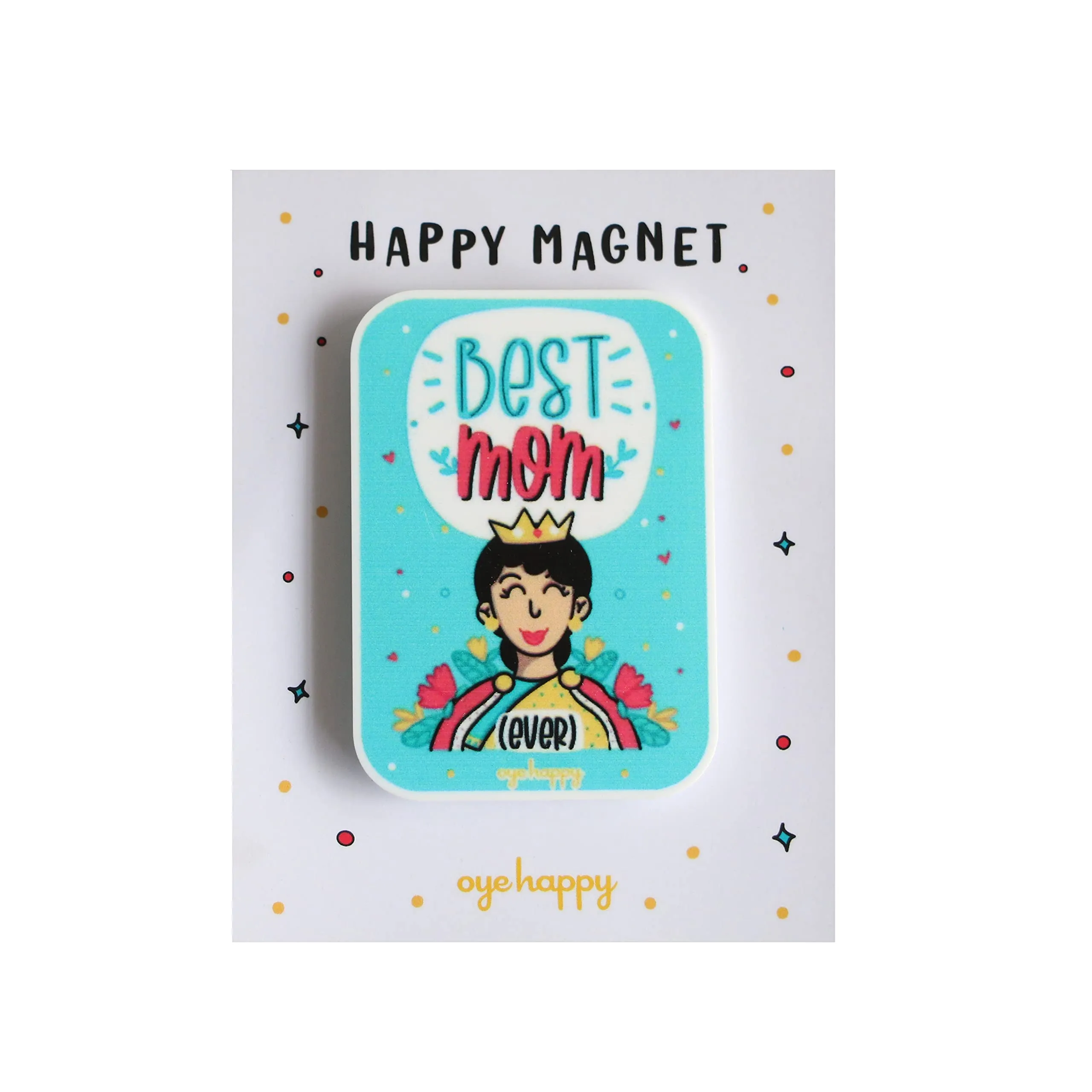 Oye Happy - Best Mom Combo (Best Mom Magnet, Mug and Cushion) - Unique Gift for Mother/Mother-in-Law on Mother's Day/Birthday