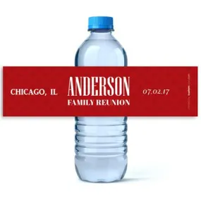 Patterned Water Bottle Labels