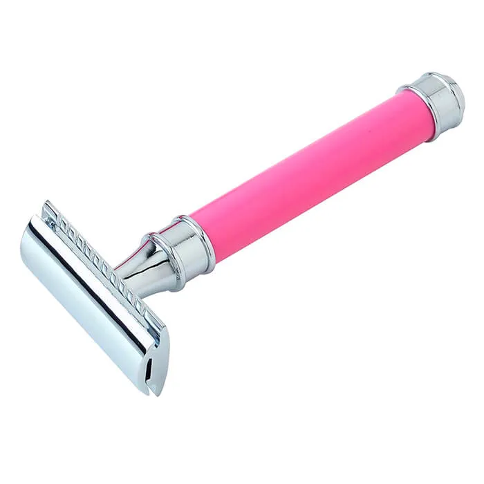 Pearl Shaving - Fuchsia Handle Double Edge Safety Razor