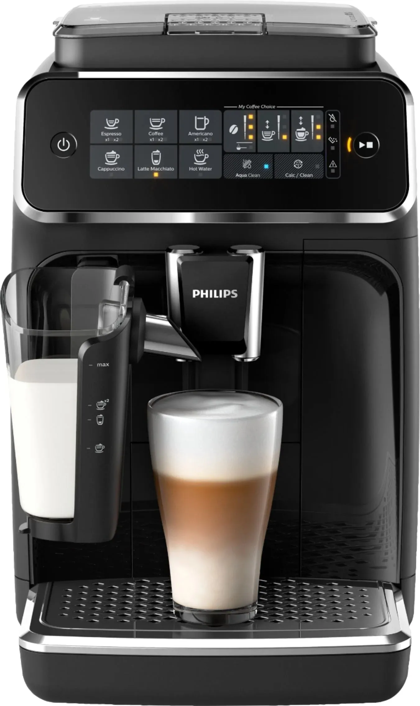 Philips 3200 Series Fully Automatic Espresso Machine with LatteGo  - Black