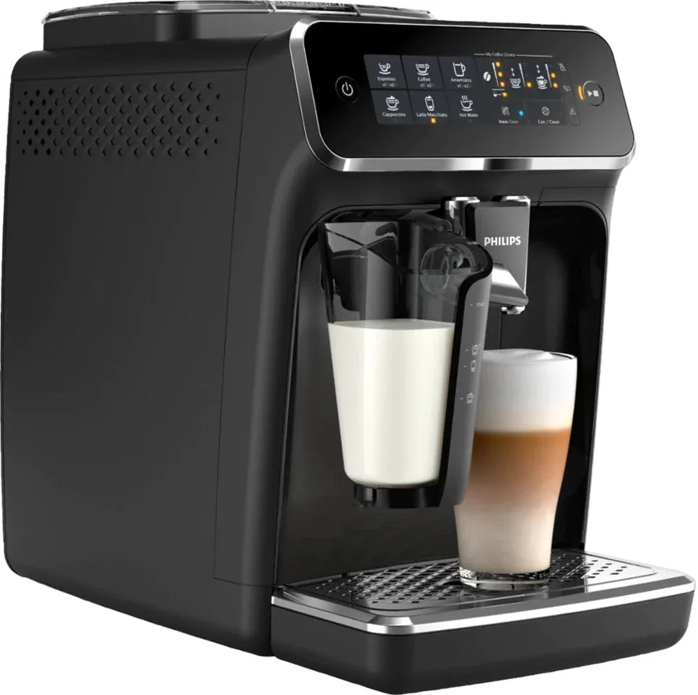 Philips 3200 Series Fully Automatic Espresso Machine with LatteGo  - Black