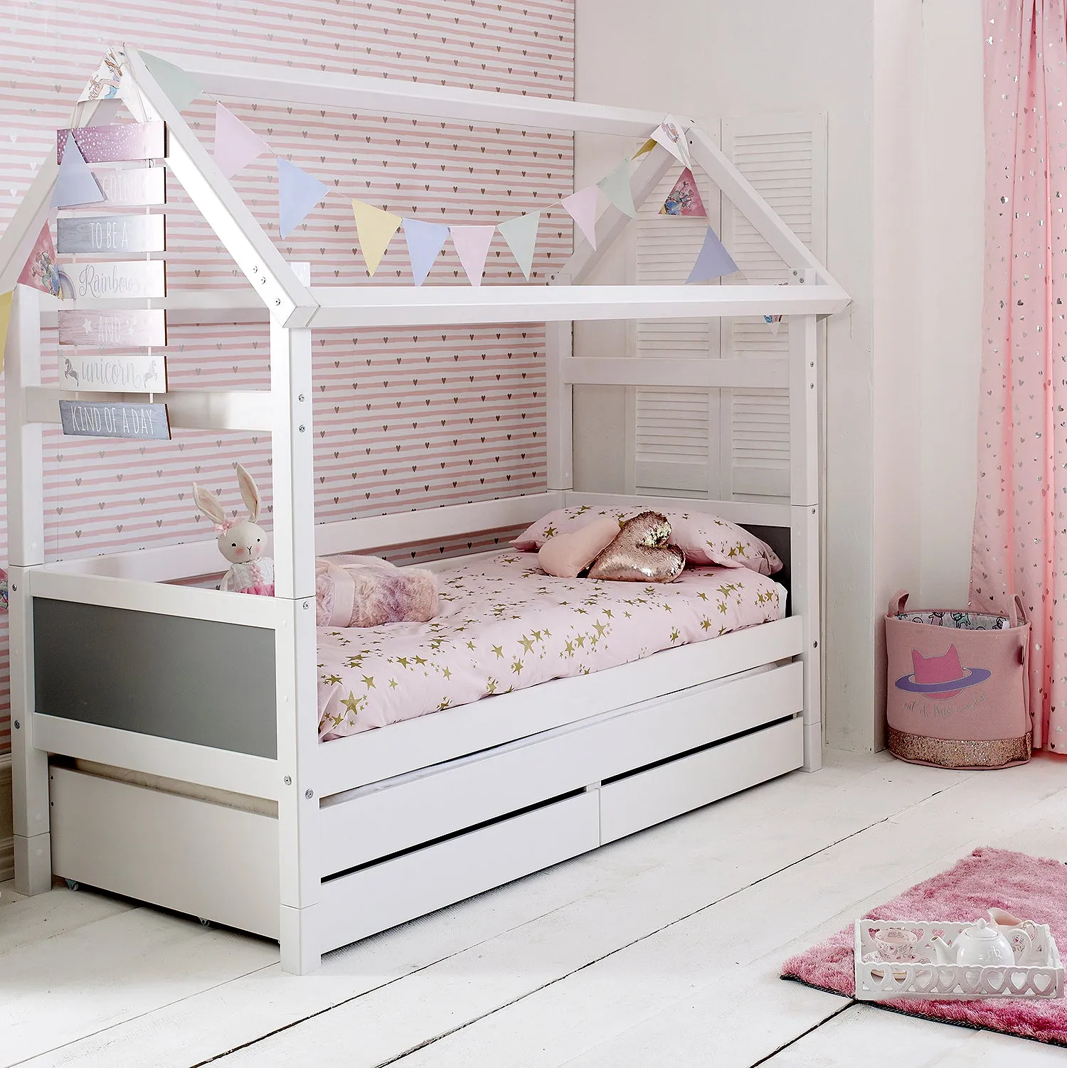 Playhouse Bed with Drawers & Trundle - Thuka Playhouse Bed