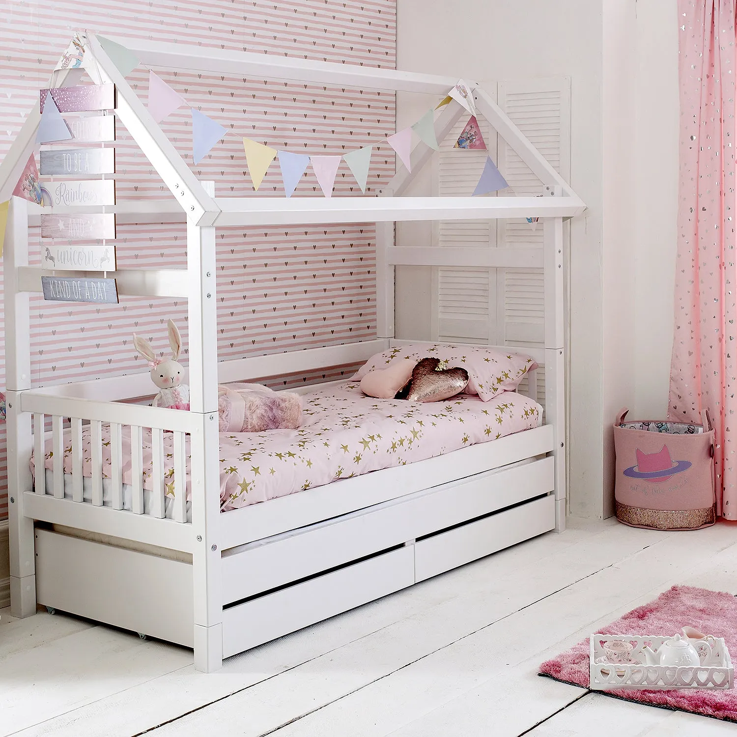 Playhouse Bed with Drawers & Trundle - Thuka Playhouse Bed