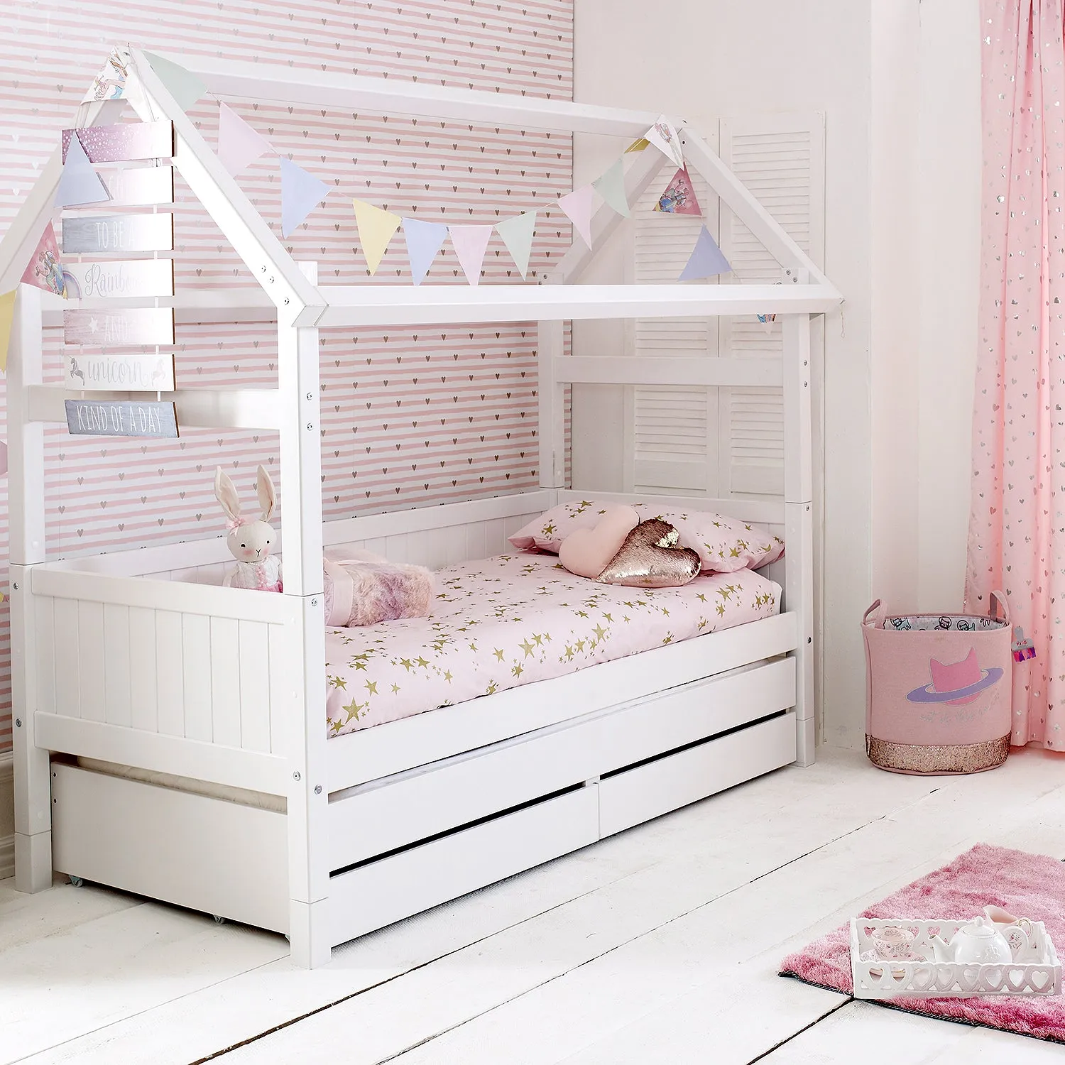 Playhouse Bed with Drawers & Trundle - Thuka Playhouse Bed