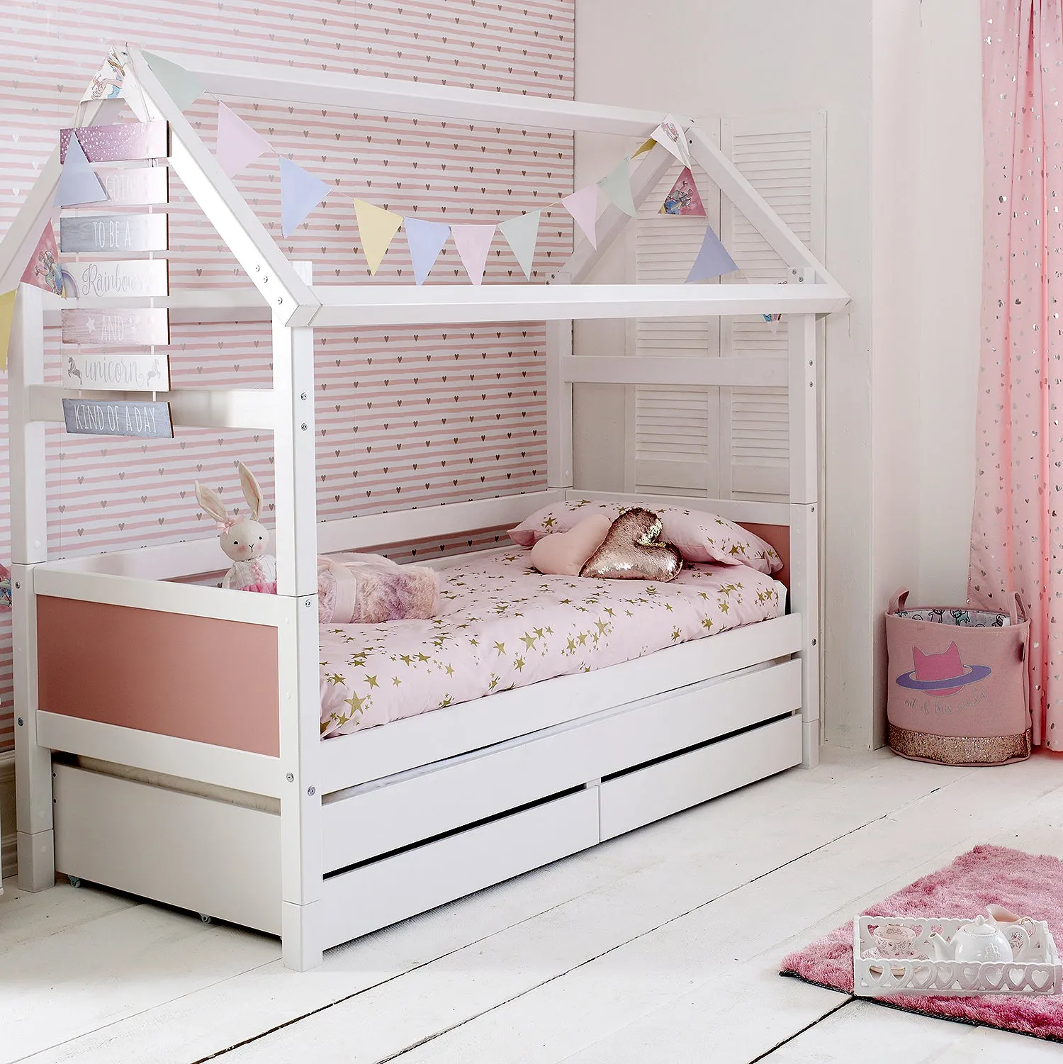 Playhouse Bed with Drawers & Trundle - Thuka Playhouse Bed