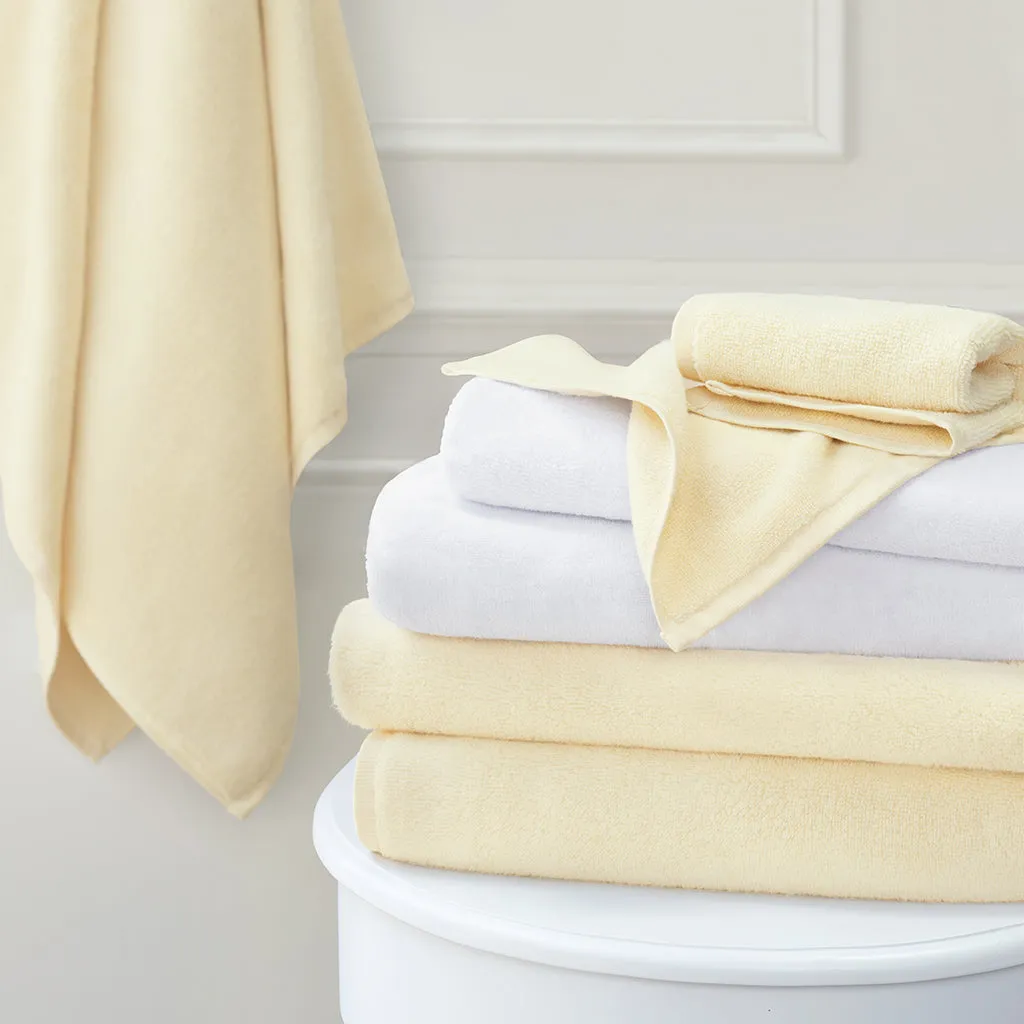 Plush Buttercup Yellow Towel Essentials Bundle (2 Wash   2 Hand   2 Bath Towels)