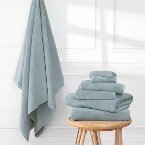 Plush Coastal Blue Washcloth