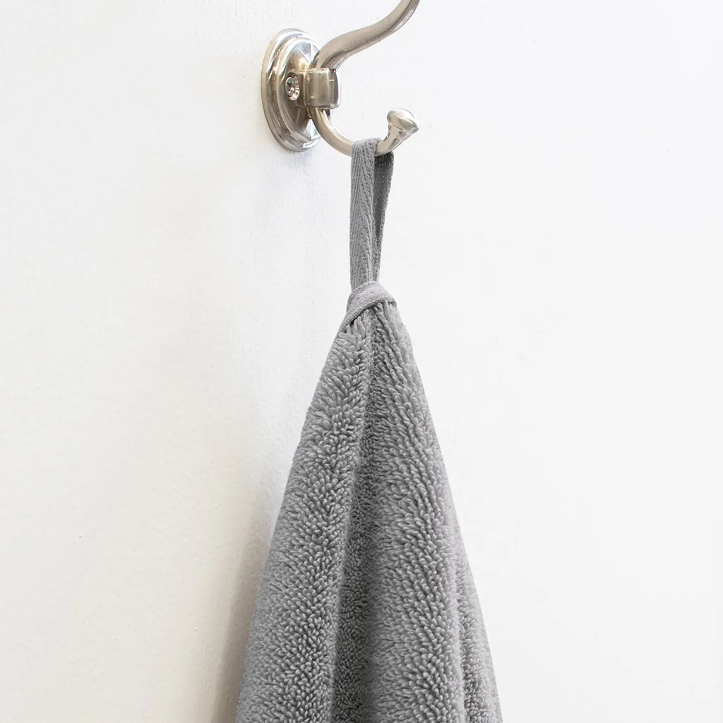 Plush Shadow Grey Bath Towel